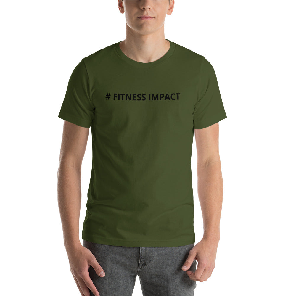 Fitness Impact # Pro Short-Sleeve Unisex T-Shirt - Impact Performance Club
